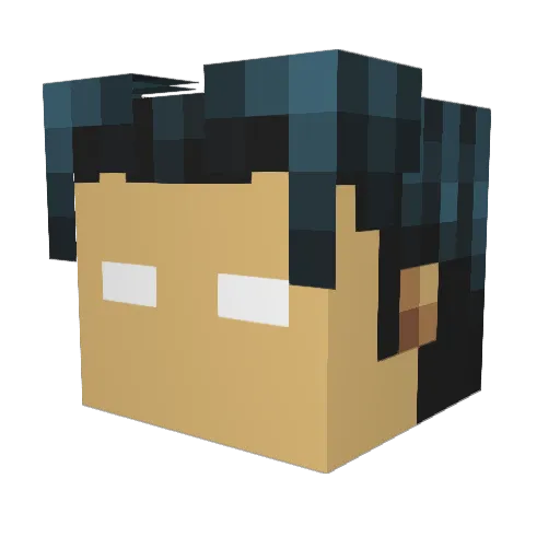 OliverRS Minecraft avatar head, 3D render