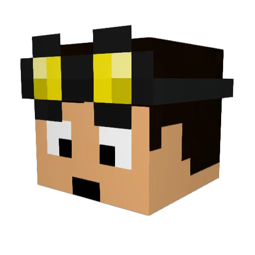 OliverTGM Minecraft avatar head, 3D render