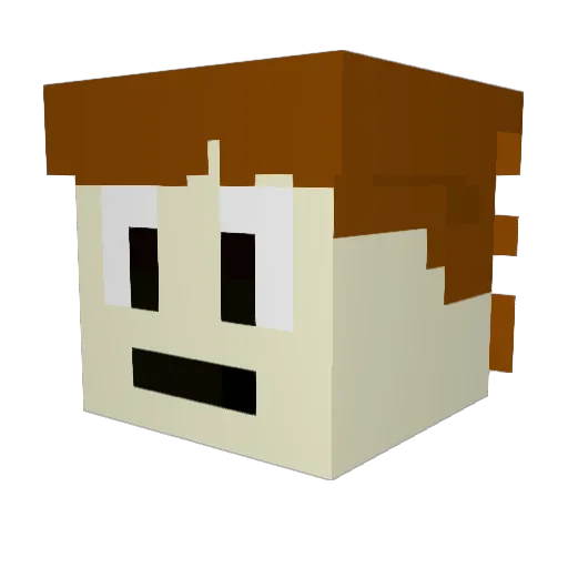 Oliver_tree Minecraft avatar head, 3D render
