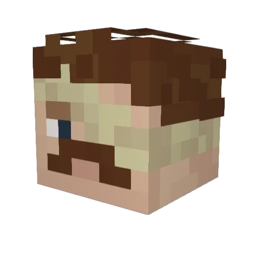 Minecraft-Avatar von Oliverious: Kopf als 3D-Render