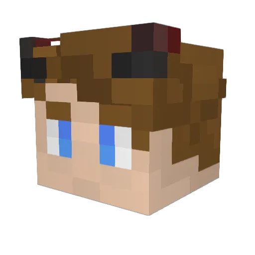 Olivernok Minecraft avatar head, 3D render