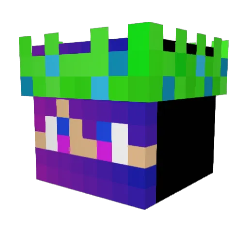 Oliveron Minecraft avatar head, 3D render