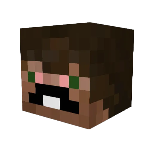 OlivesRCewl Minecraft avatar head, 3D render