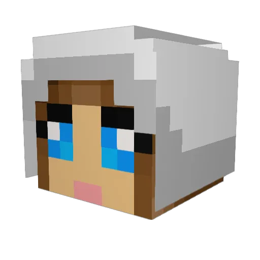 Olivesmiles212 Minecraft avatar head, 3D render