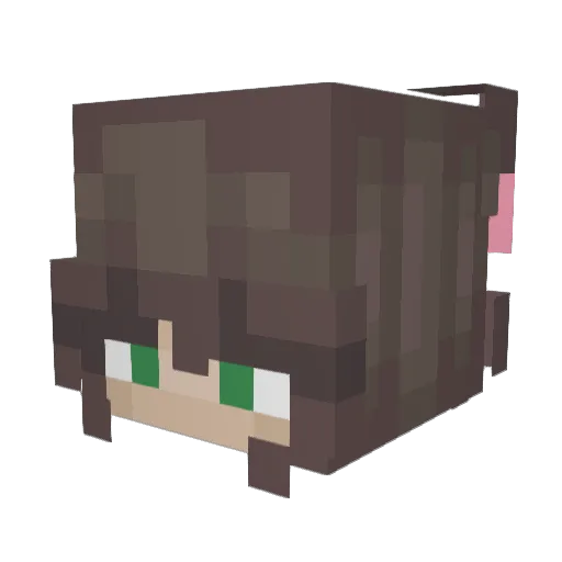 OliviaStoleUrDog Minecraft avatar head, 3D render