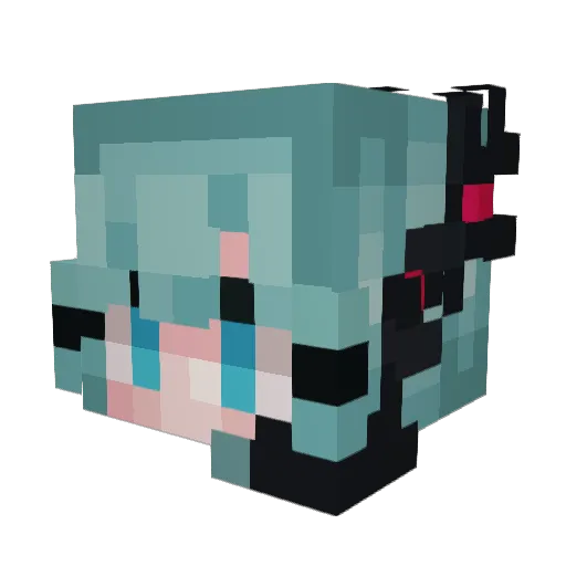 Oliviaalicorn Minecraft avatar head, 3D render