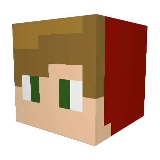 Olivion Minecraft avatar head, 3D render