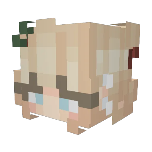 OlivkaGF2 Minecraft avatar head, 3D render