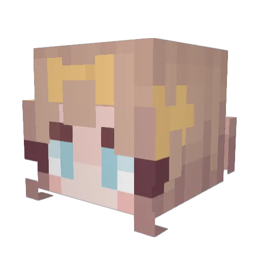 Olivki Minecraft avatar head, 3D render