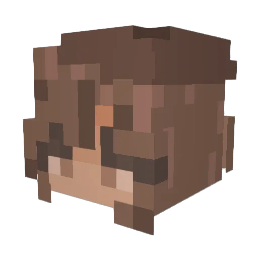 Oliyx Minecraft avatar head, 3D render