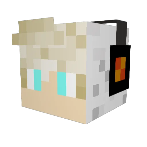 OlkkuzYT Minecraft avatar head, 3D render