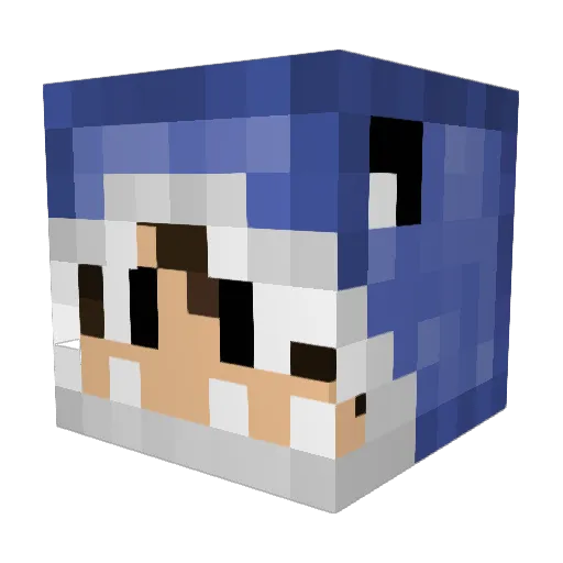 Oll_i Minecraft avatar head, 3D render