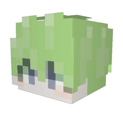 Ollar Minecraft avatar head, 3D render