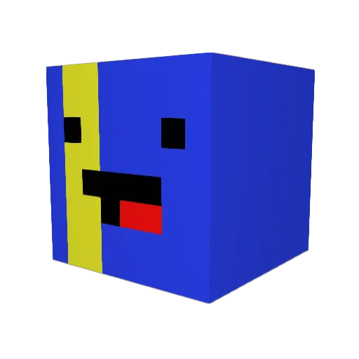 Ollebakpulver Minecraft avatar head, 3D render