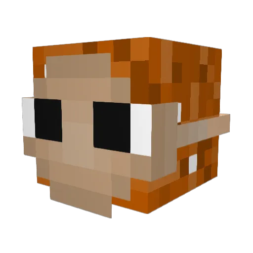 OllerBrezelMann Minecraft avatar head, 3D render