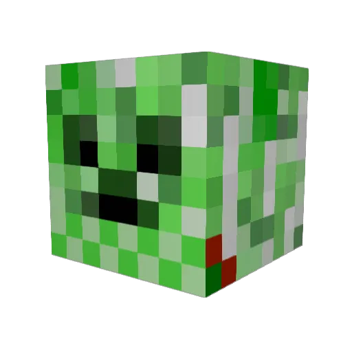 Oller_ Minecraft avatar head, 3D render