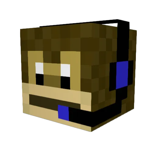 Olletjohansson Minecraft avatar head, 3D render