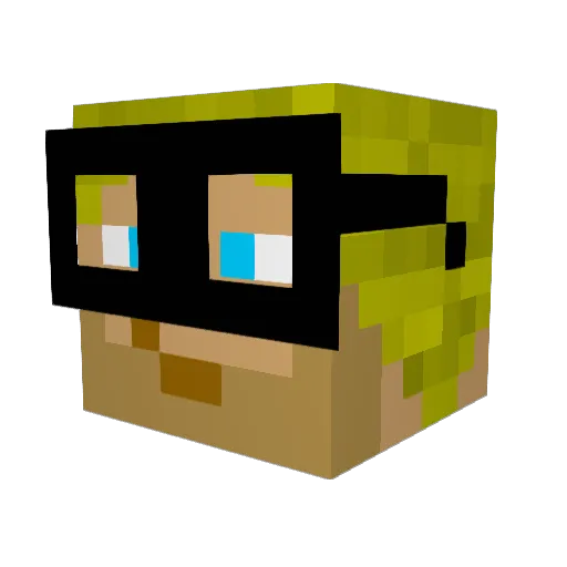Olli0815 Minecraft avatar head, 3D render