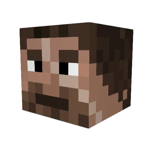Olli4 Minecraft avatar head, 3D render