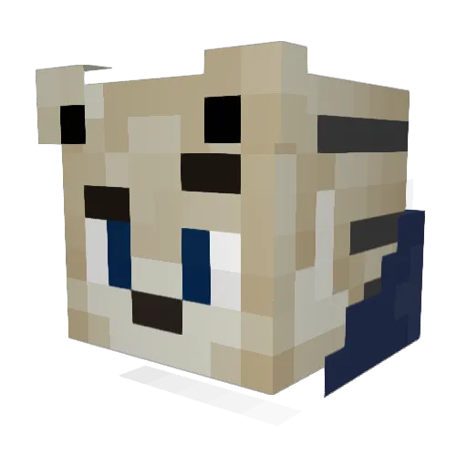 OlliK_ Minecraft avatar head, 3D render