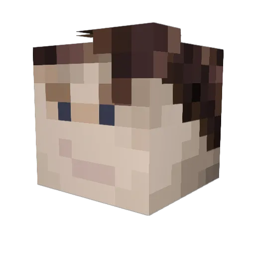 OlliLP Minecraft avatar head, 3D render