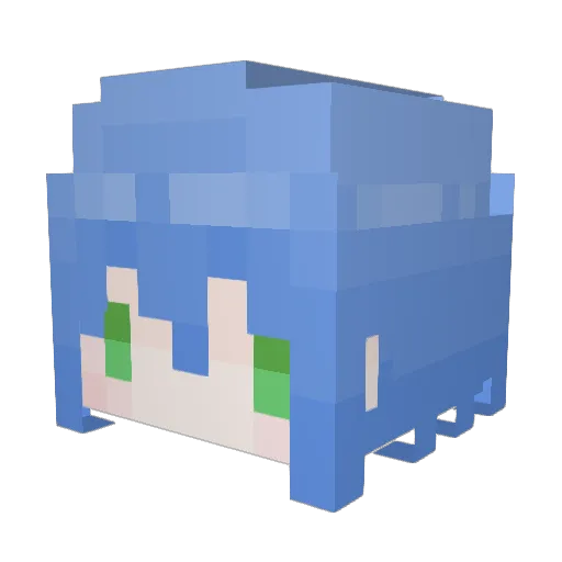 Ollia Minecraft avatar head, 3D render