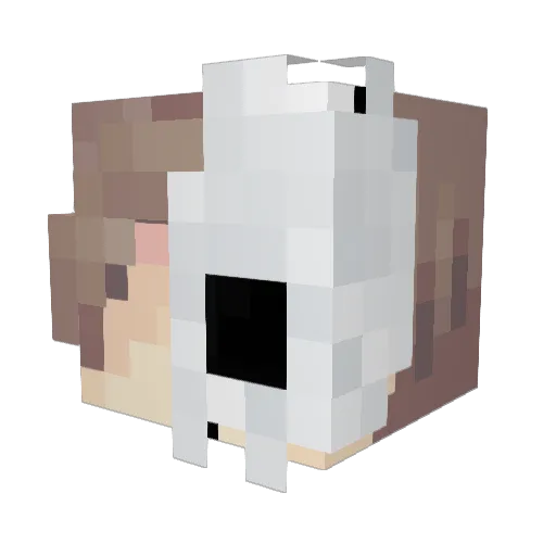 Ollicious Minecraft avatar head, 3D render