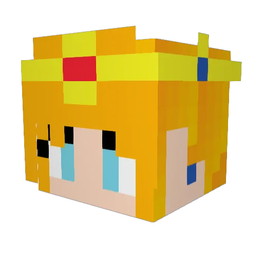 OllieGinger Minecraft avatar head, 3D render