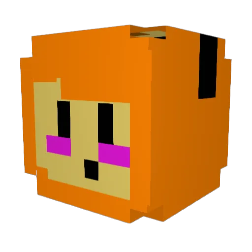 OllieLioness Minecraft avatar head, 3D render