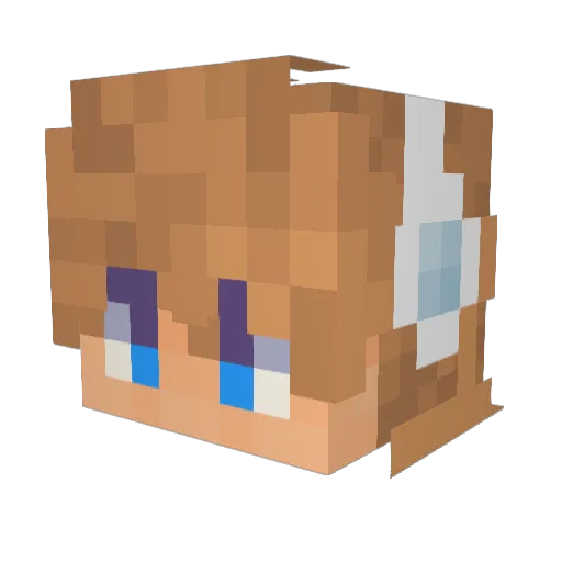 OllieTTV Minecraft avatar head, 3D render