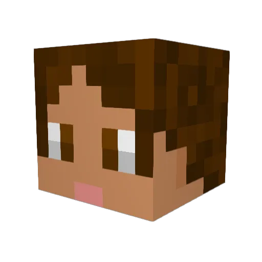 OllieTheMagicBum Minecraft avatar head, 3D render