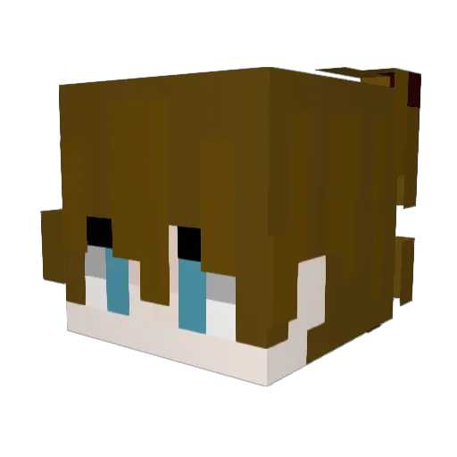 Ollie_Is Minecraft avatar head, 3D render