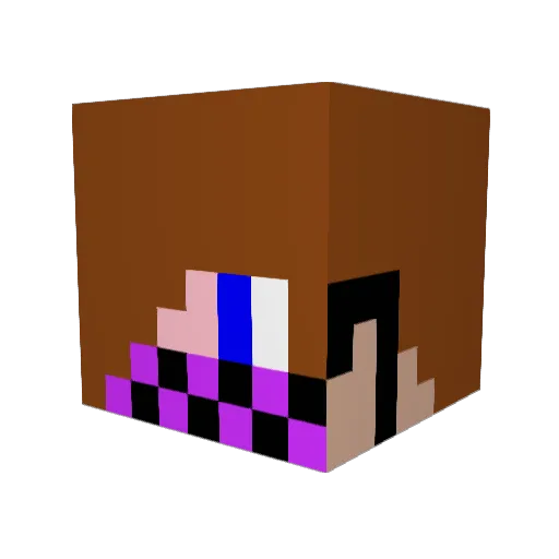 Olliebobs2 Minecraft avatar head, 3D render