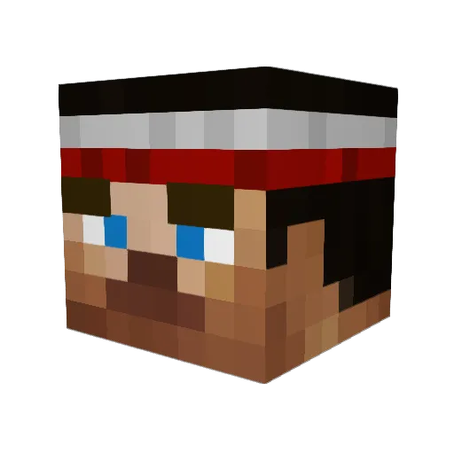 Olliepop99 Minecraft avatar head, 3D render