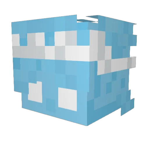 Olliop Minecraft avatar head, 3D render