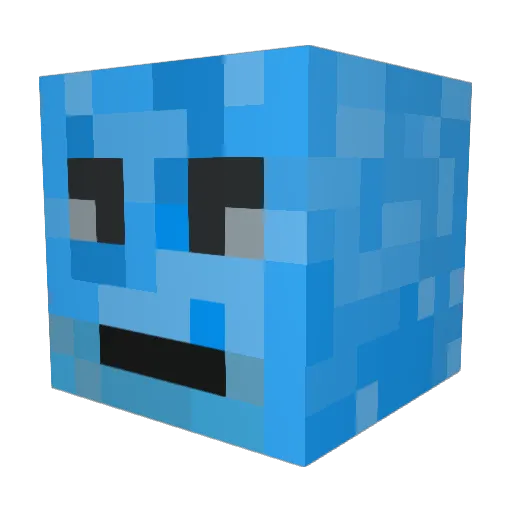 Ollipok Minecraft avatar head, 3D render