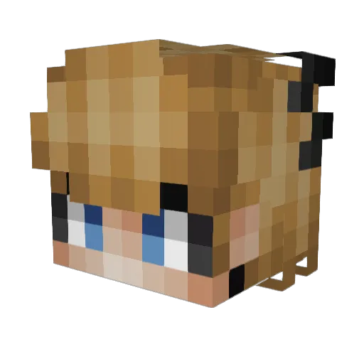Ollithehunter Minecraft avatar head, 3D render