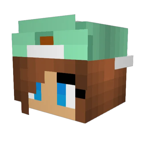 Ollka04 Minecraft avatar head, 3D render