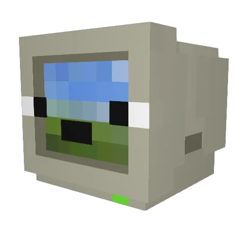 Olltim Minecraft avatar head, 3D render