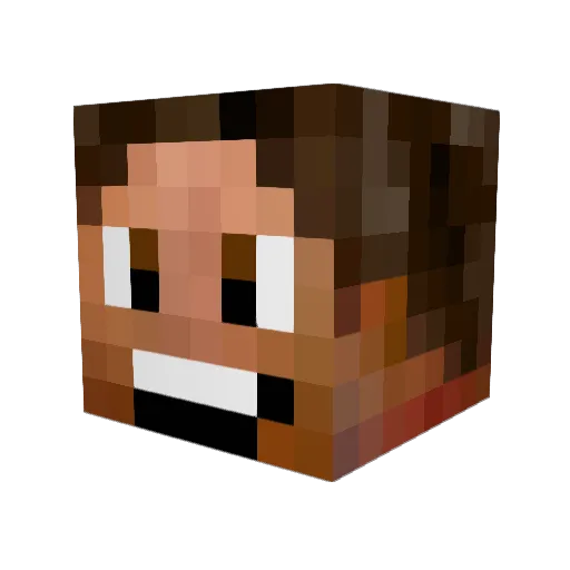 OllyJay Minecraft avatar head, 3D render