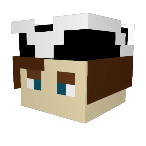 Ollywolf89 Minecraft avatar head, 3D render