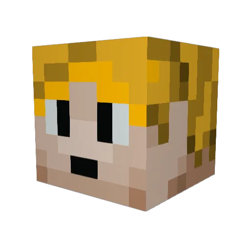 Ollyzzz Minecraft avatar head, 3D render