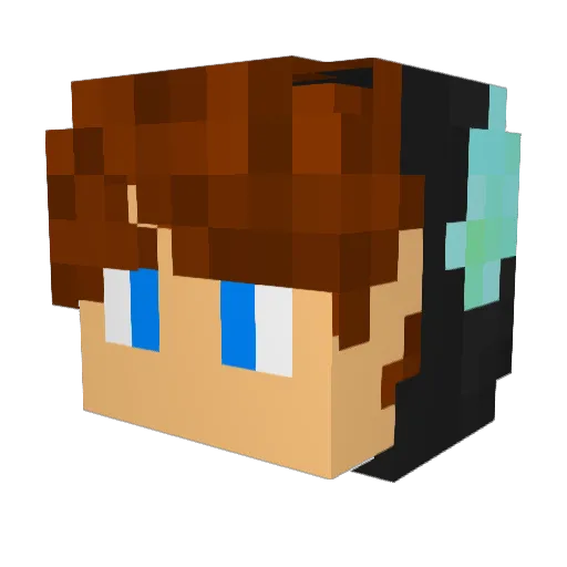 Olo522 Minecraft avatar head, 3D render