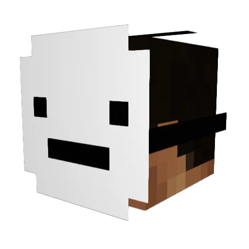 Olock Minecraft avatar head, 3D render