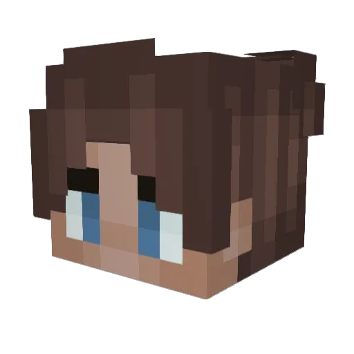 Olocudiv Minecraft avatar head, 3D render