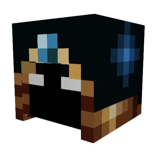 Olodeephollow Minecraft avatar head, 3D render