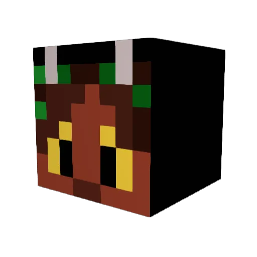 Olomet Minecraft avatar head, 3D render