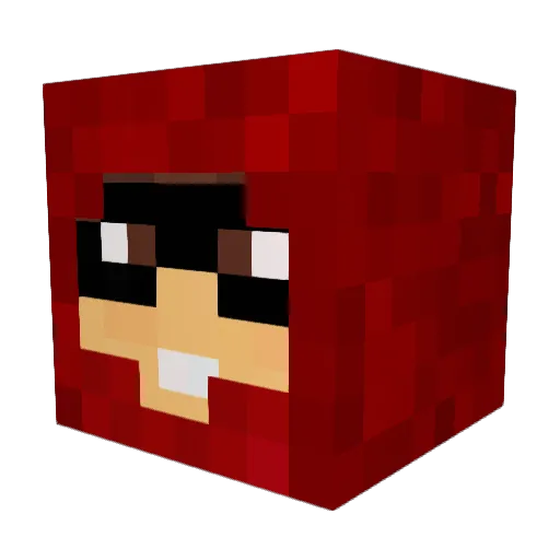 Oloutou Minecraft avatar head, 3D render