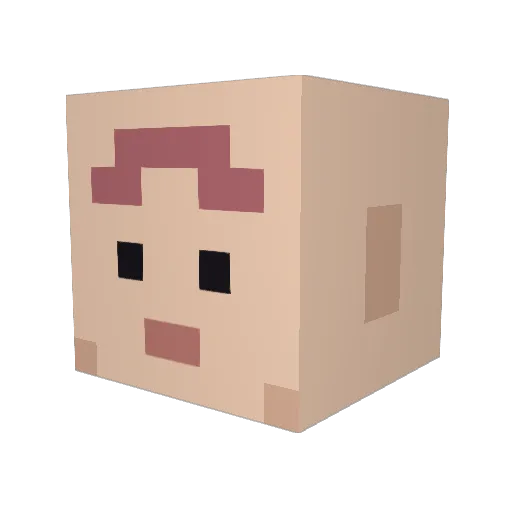 Olper_ Minecraft avatar head, 3D render