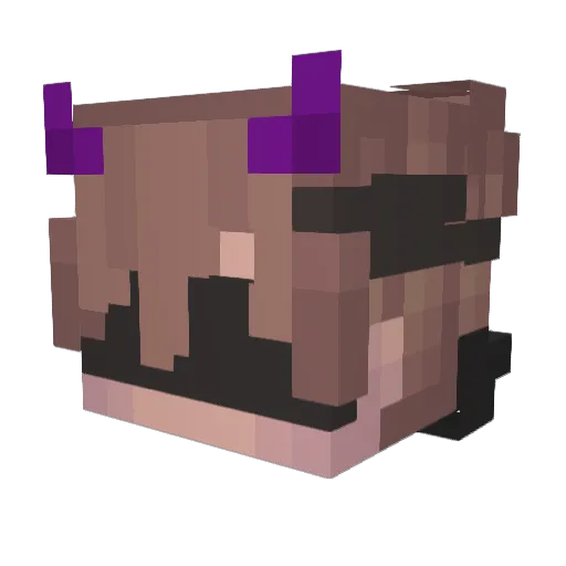 Olternamical Minecraft avatar head, 3D render